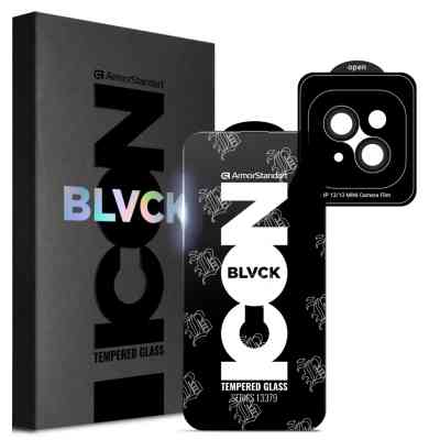 Скло захисне Armorstandart Supreme Plus Black Icon Apple iPhone 13 (ARM68073) Вінниця