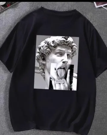 Футболка чоловіча с принтом  42 Чорний 2664090175 Дніпро