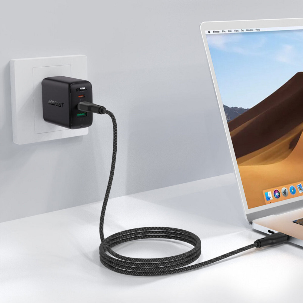 Кабель ACEFAST C8-03 USB-C to USB-C charging data cable Black (6974316282716) Київ - фото 5