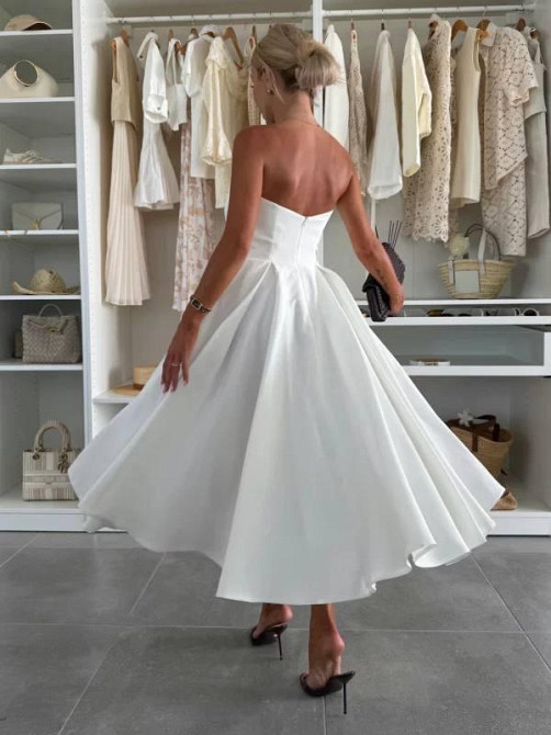 Женское романтическое платье с открытыми плечами креп костюмка Одесса - изображение 8