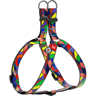 Шлей для собак WAUDOG Nylon с QR паспортом анатомическая "Витраж" L (4608) Винница - изображение 1
