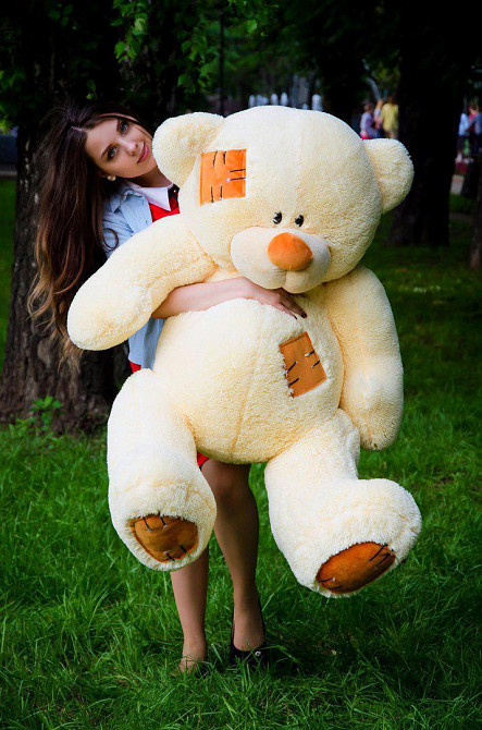 М'яка  іграшка подарунок на 8 березня плюшевий ведмедик Потап 150 см Кремовий Тернопіль - фото 1