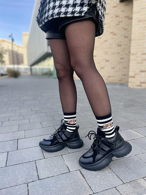 Кроссовки женские M.KRAFT черные натуральная кожа+замша осень-зима 38р.39р. (21042/1) Коломия - фото 8