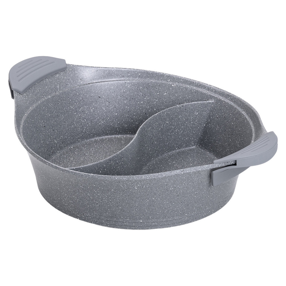 Кастрюля алюминиевая 30 см с мраморным покрытием серый Киев - изображение 3