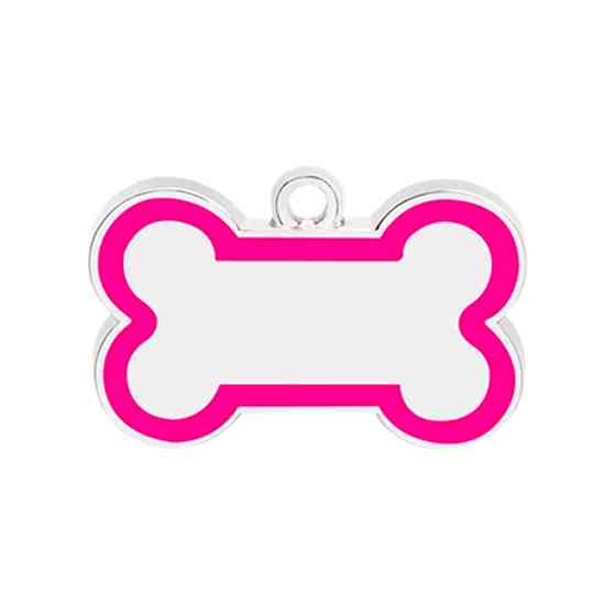 Адресник для собаки Bone 46х30мм Малиновий Київ