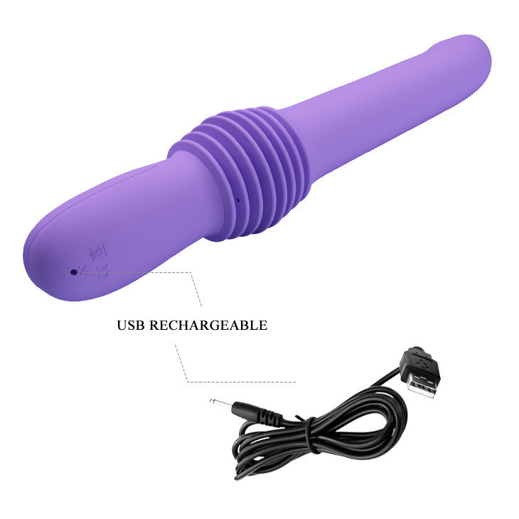 Вибратор с фрикциями Pretty Love Pazuzu Thrusting, фиолетовый, 29.2 х 3.2 см Sex Aura Киев - изображение 7