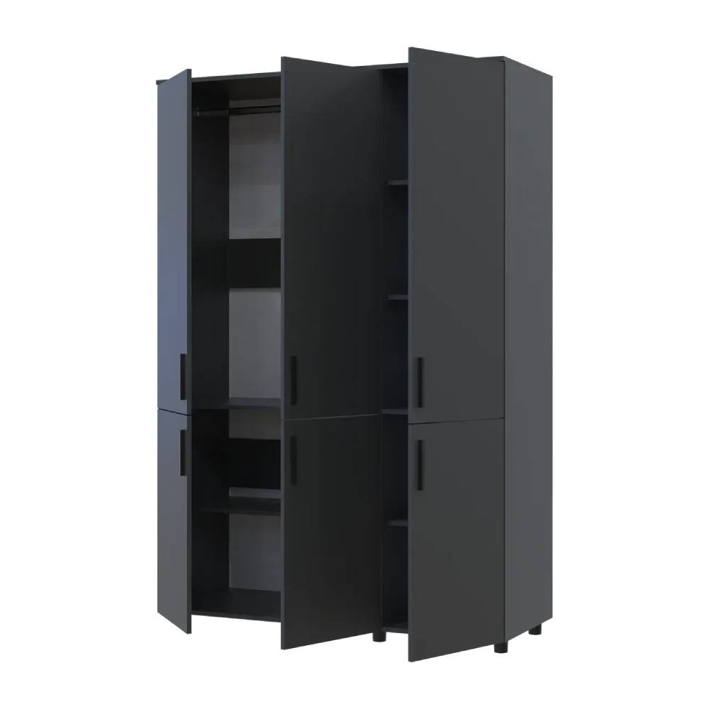 Шафа для одягу Doros Торн Антрацит 3 ДСП (штанга) 135х51.6х200 (DRS-012083) Дніпро - фото 7