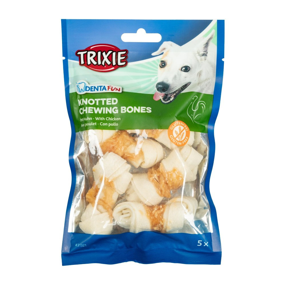 Лакомство Trixie Denta Fun Chicken Chewing Bone для собак Кость для чистки зубов с курицей 5 см 70 г/5 шт Винница - изображение 1