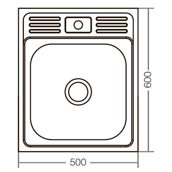 Кухонна мійка накладна ZERIXZ5060-06-160E (satin) (ZX1611) ( 12572 ) Харків
