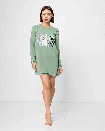 Туніка з довгим рукавом Nicoletta 83611 XL, Світлий хакі Київ