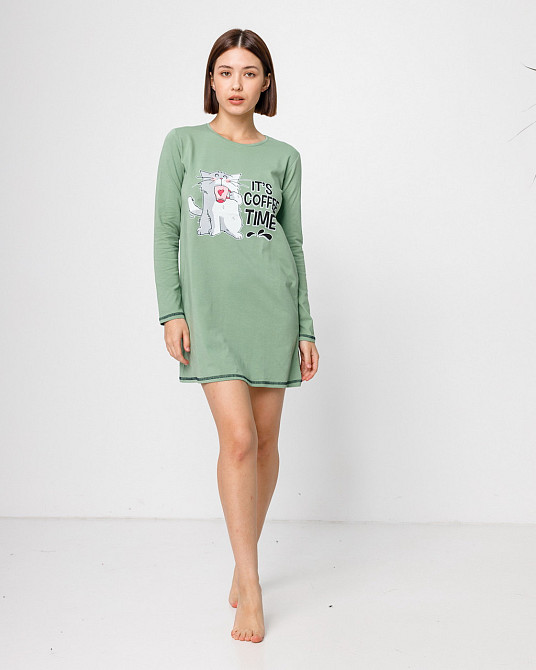 Туніка з довгим рукавом Nicoletta 83611 XL, Світлий хакі Київ - фото 1