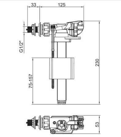 Арматура наповнювальна Koer KT-0105-1/2