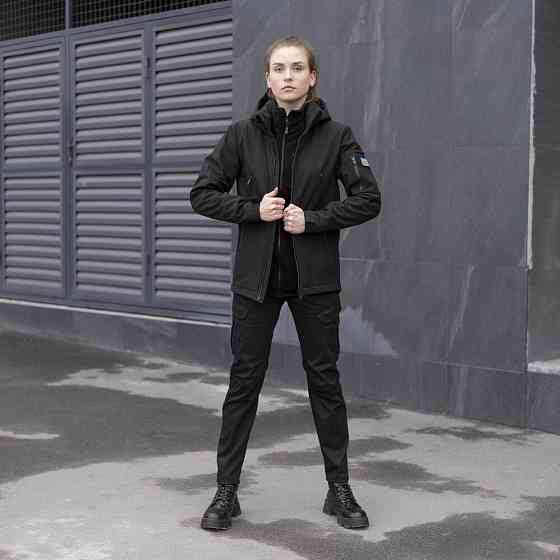 Жіноча тактична чорна куртка Pobedov Motive Київ