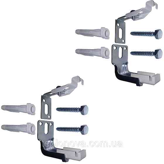 Універсальний комплект C-кронштейнів торцевого кріплення панельного радіатора NS-1018 CRISTAL (2 шт.) Чернівці