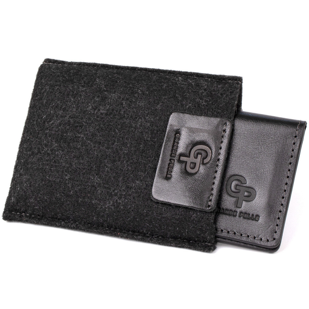 Кожаная визитница GRANDE PELLE 11487 Черный Киев - изображение 6