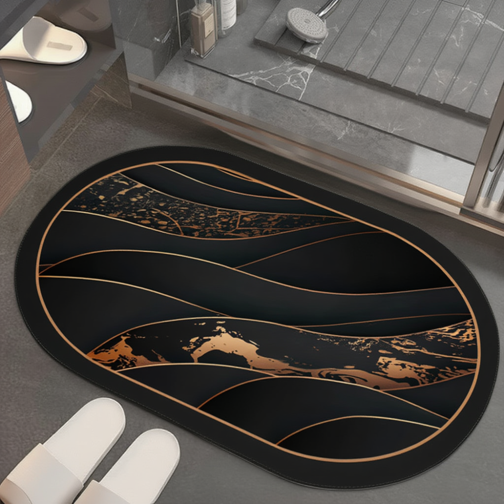 Коврик для душа и ванной комнаты мягкий диатомитовый быстросохнущий антискользящий для кухни, прихожей 50х80 см BF-012 Каменец-Подольский - изображение 1