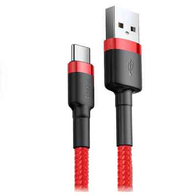 Дата кабель USB 2.0 AM to USB-C 0.5m 3A red Baseus (CATKLF-A09) Вінниця