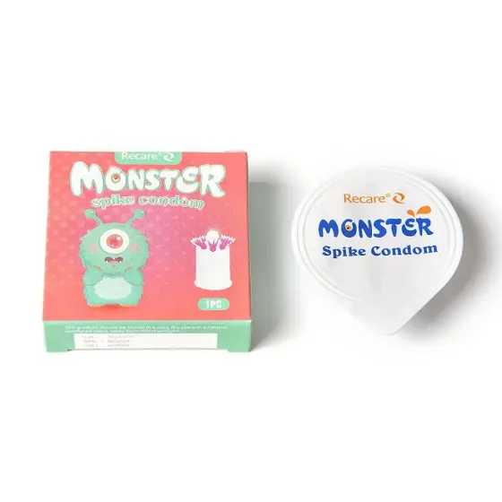 Насадка на член Recare Turquoise Monster Spike Condom (презерватив с усиками) Львов