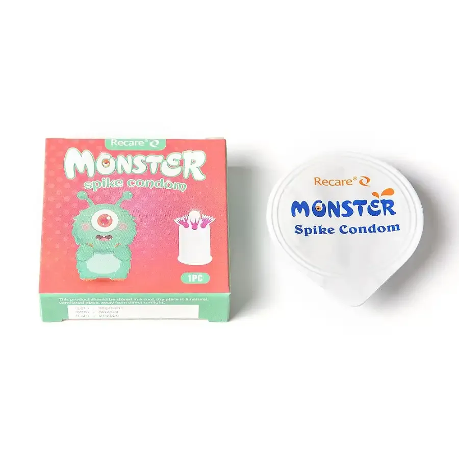 Насадка на член Recare Turquoise Monster Spike Condom (презерватив с усиками) Львов - изображение 4