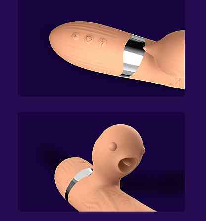 Вибратор Basia Thtusting Vibrator 2 in 1 Tongue Vibrators USB Sex Aura Киев
