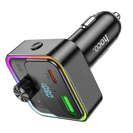 АЗП з FM-модулятором HOCO E81 Fantasy PD30W+QC3.0 car BT FM transmitter Black (6942007612296 ) Киев