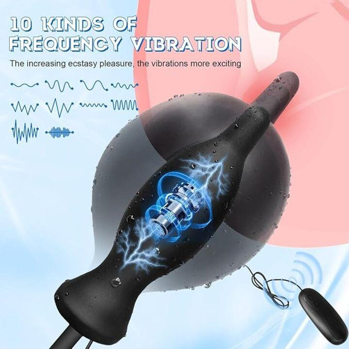 Надувной анальный расширитель с вибрацией 3,8 см х 7 см, 10 режимов Винница - изображение 3