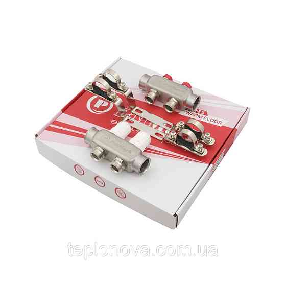 Колектор нержавійка на 2 пари виходів  "Polmark" для теплої підлоги та радіаторів Чернівці