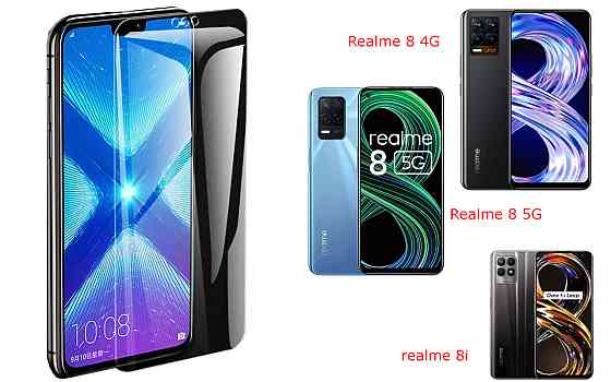 Защитное стекло NeoGlass для Realme 8 4G, Realme 8 5G, realme 8i – ультрапрозрачное и устойчивое Киев
