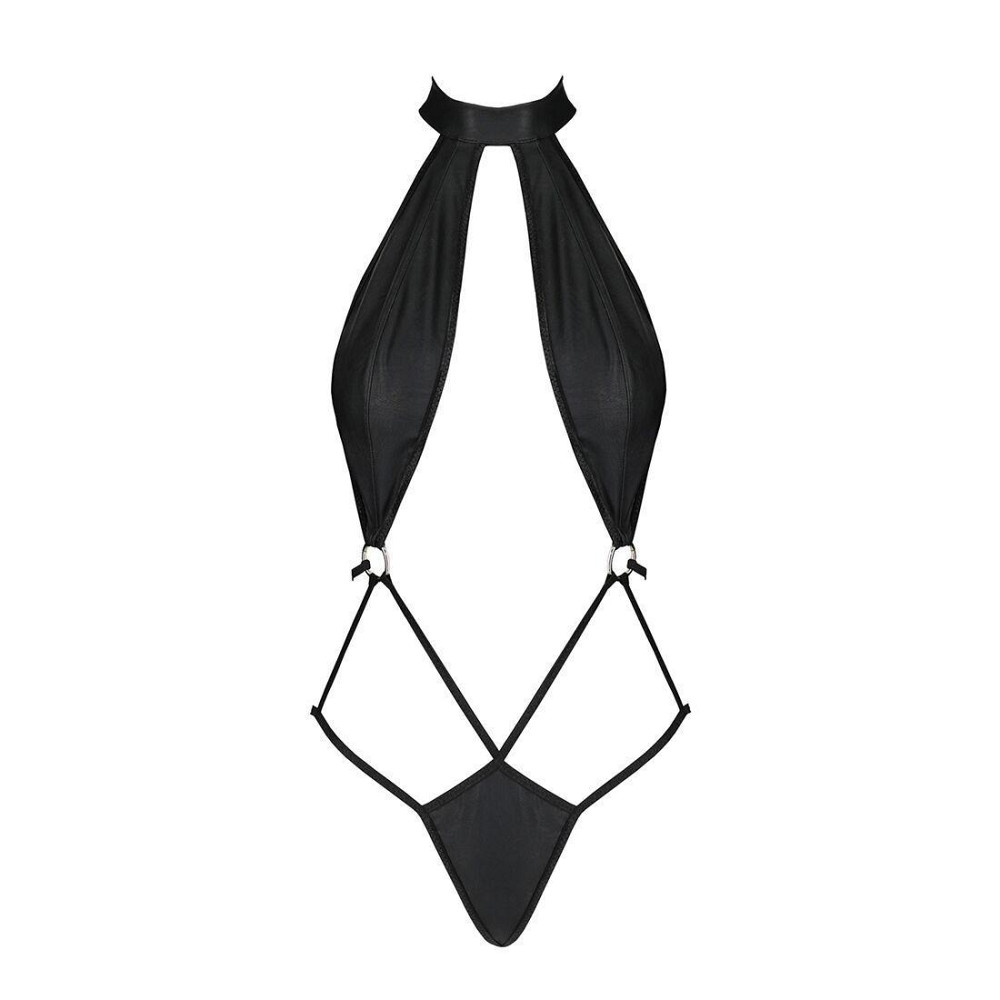 Боді-халтер з екошкіри Passion JANNIES BODY L/XL black Sex Aura Київ - фото 3