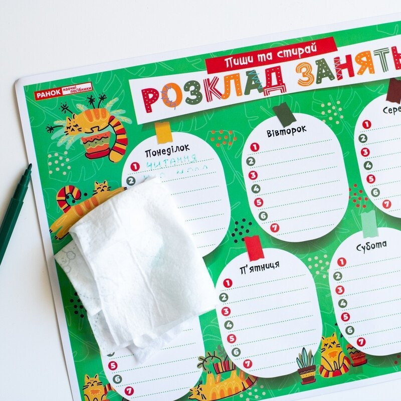 Дитячий розклад уроків "Котики" 10104271 А4 Вінниця - фото 3