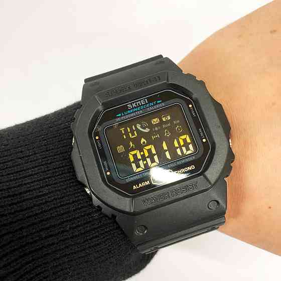 Водонепроникні годинники 50 м SKMEI 1629BK, Армійські годинники протиударні армійські скмей LE-37 Львів