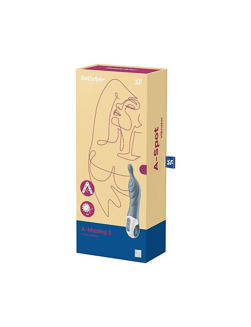 Вібратор для точки А Satisfyer A-Mazing 2 Grey Sex Aura Київ - фото 4