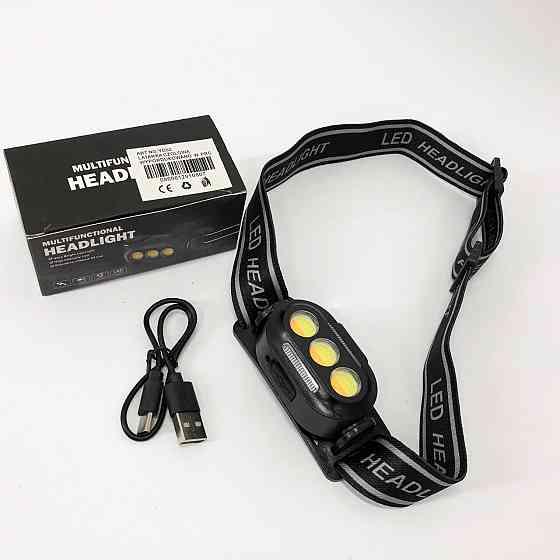 Легкий фонарик на голову YD02-COB, Фонарь налобный аккумуляторный светодиодный с зарядкой SQ-27 Львов