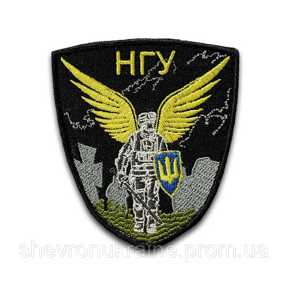 Шеврон Янгол НГУ (Форма щит. На липучці) Розмір 8x7см Київ - фото 8