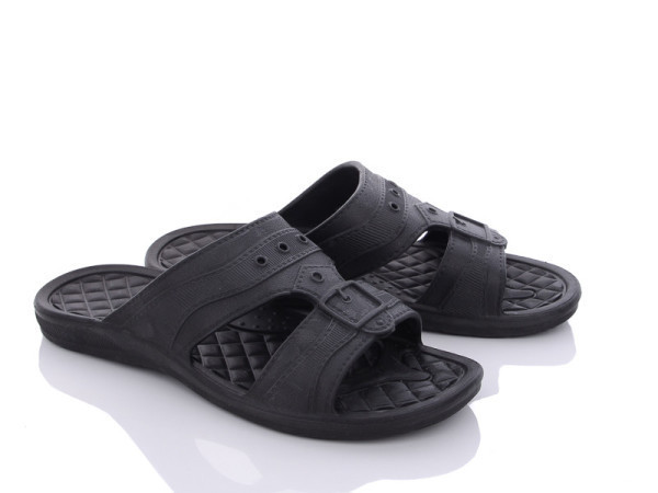 Шлепанцы мужские ЭВА пенка, облегченные в душ, недорогие шлепанцы черные 41 Одесса - изображение 1