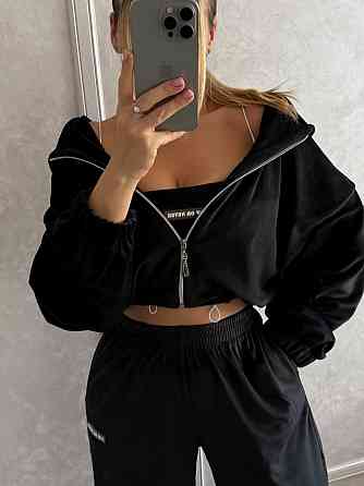 Женский повседневный стильный костюм тройка велюр Одесса