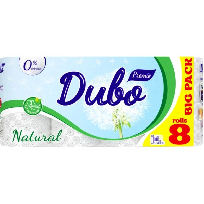 Туалетная бумага Диво Premio Natural 3 слоя 8 рулонов (4820003833070) Винница - изображение 1