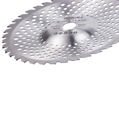 Нож для триммера Sigma с твердосплавными напайками 255x25.4мм 40Т волнообразный (5624621) Винница - изображение 5