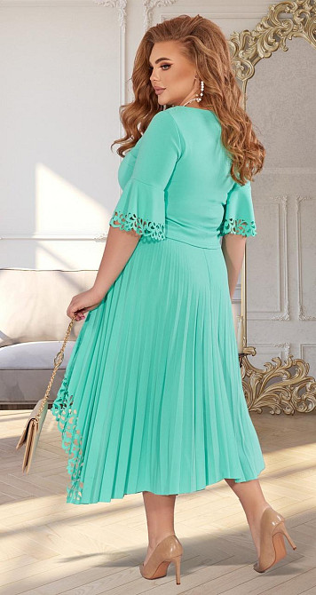 Гарний костюм зі спідницею плісе великого розміру (52) Київ - фото 5