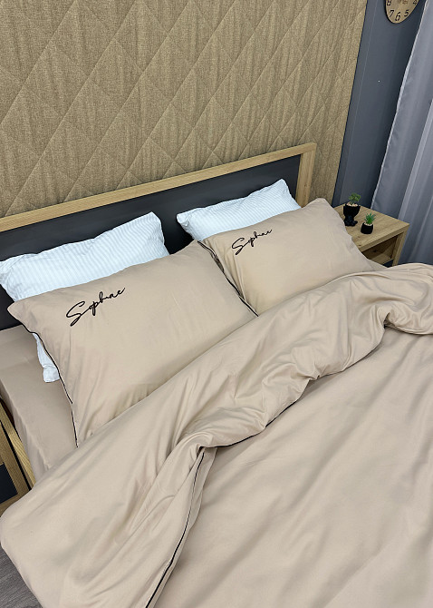 Комплект постільної білизни Сатин, Євро 200х230 Таш (88-156) Київ - фото 8