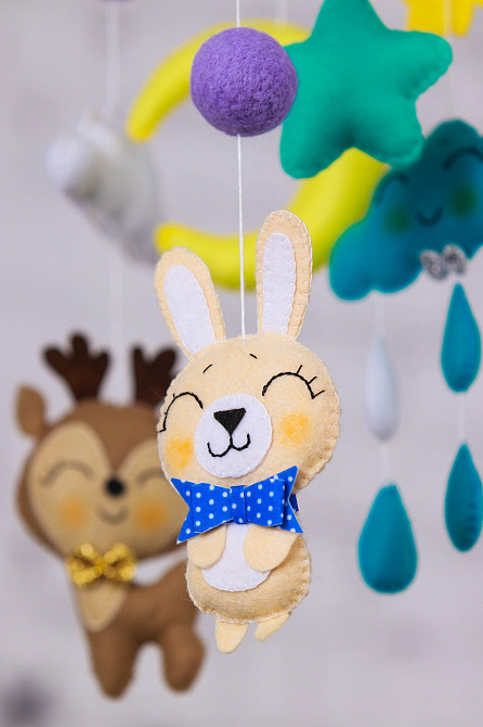 Дитячий мобіль на ліжечко для немовлят WooolyWool «Сонячні сни» Київ - фото 3