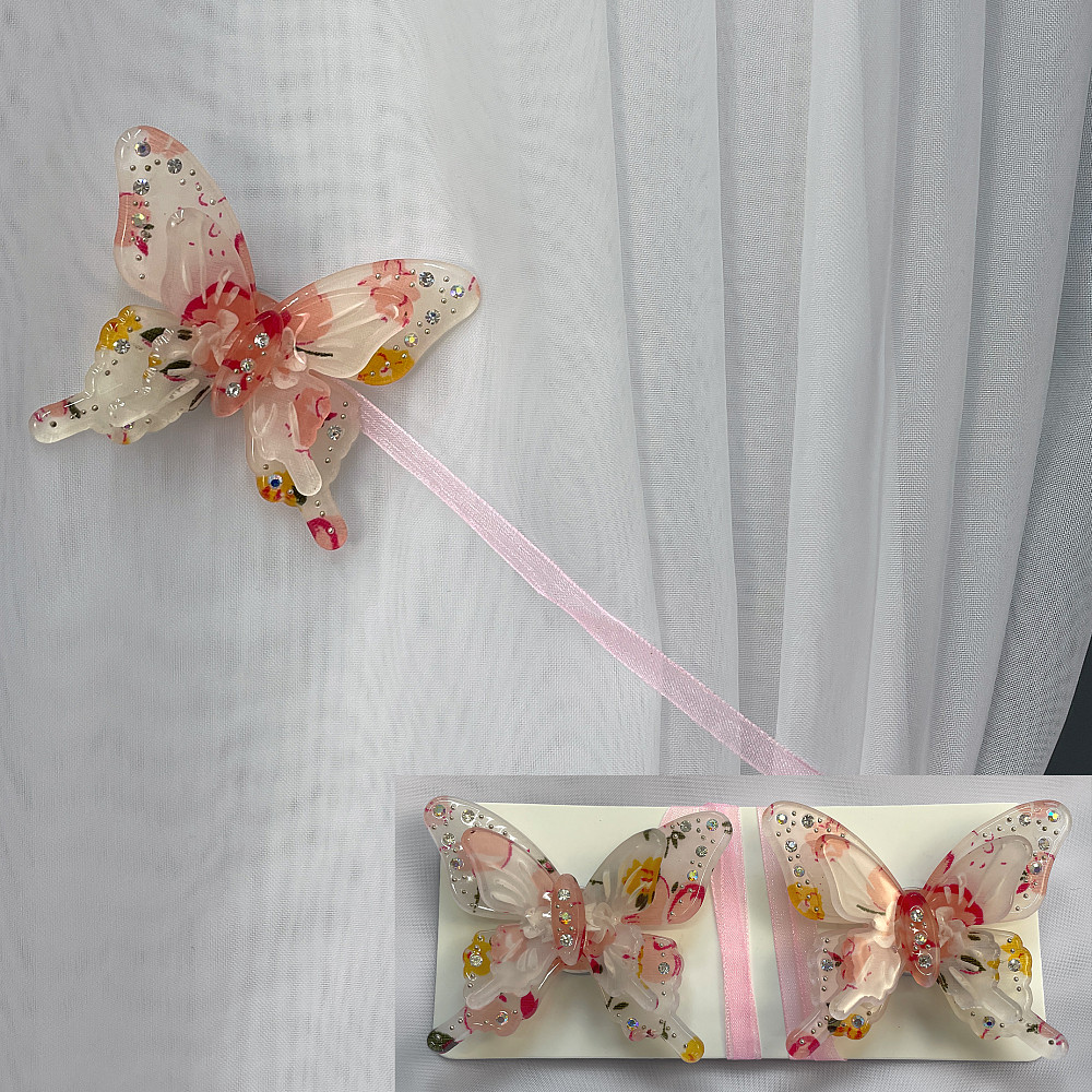 Магниты для штор и гардин Бабочка Люси набор 2 шт Розовый (81-172) Киев - изображение 1