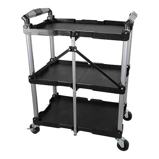 Візок інструментальний складаний 3 відкриті пластикові полиці (SF6007) G.I.KRAFT GI37104 Одеса