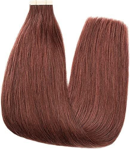 Накладні пасма натурального волосся Tape-In 50 см 50 г, Стрічкове нарощування, червоно-каштанові, 20 штук HotLulana Київ - фото 2