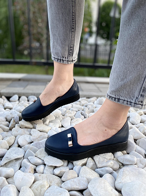 Kentro Балетки жіночі KENTO 01481/1 темно-сині (весна-осінь, шкіра натуральна) (3432) лише 35р. Коломыя - изображение 3