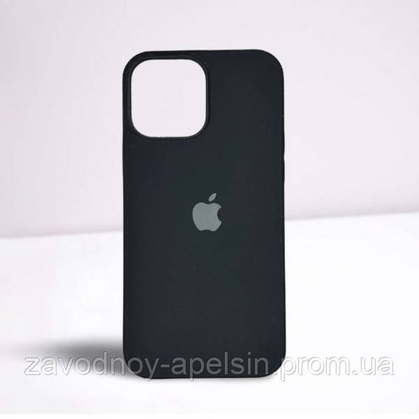 Iphone 13 Pro Max Чохол мікрофібра Silicone Case (чорний) Одеса - фото 1