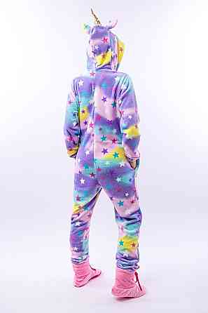 Детская пижама-кигуруми Единорог детский и подростковый, пижама - комбинезон на молнии сиреневый топ Киев