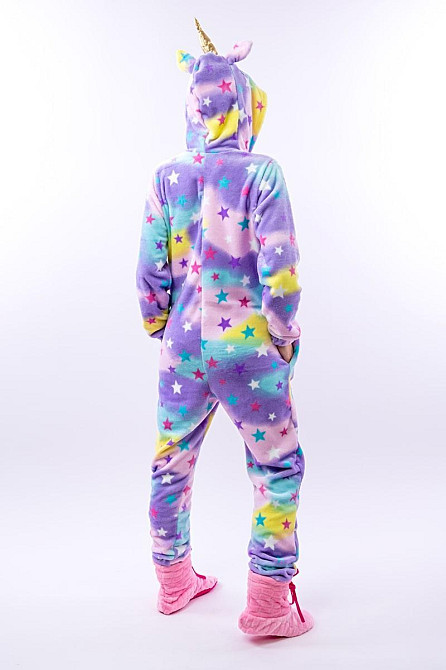 Кігурумі Єдиноріг дитячий і підлітковий, пижама - комбінезон на блискавці бузковий топ Київ - фото 5