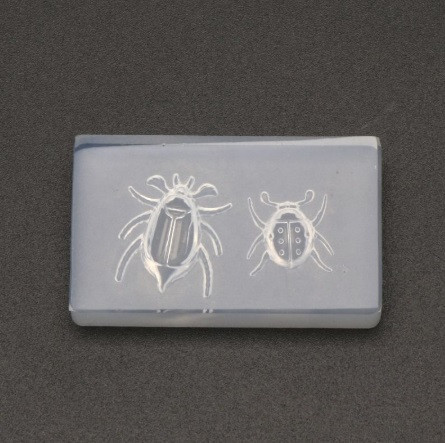 Молд силиконовый Жуки 48 на 27 мм прозрачный Киев - изображение 1