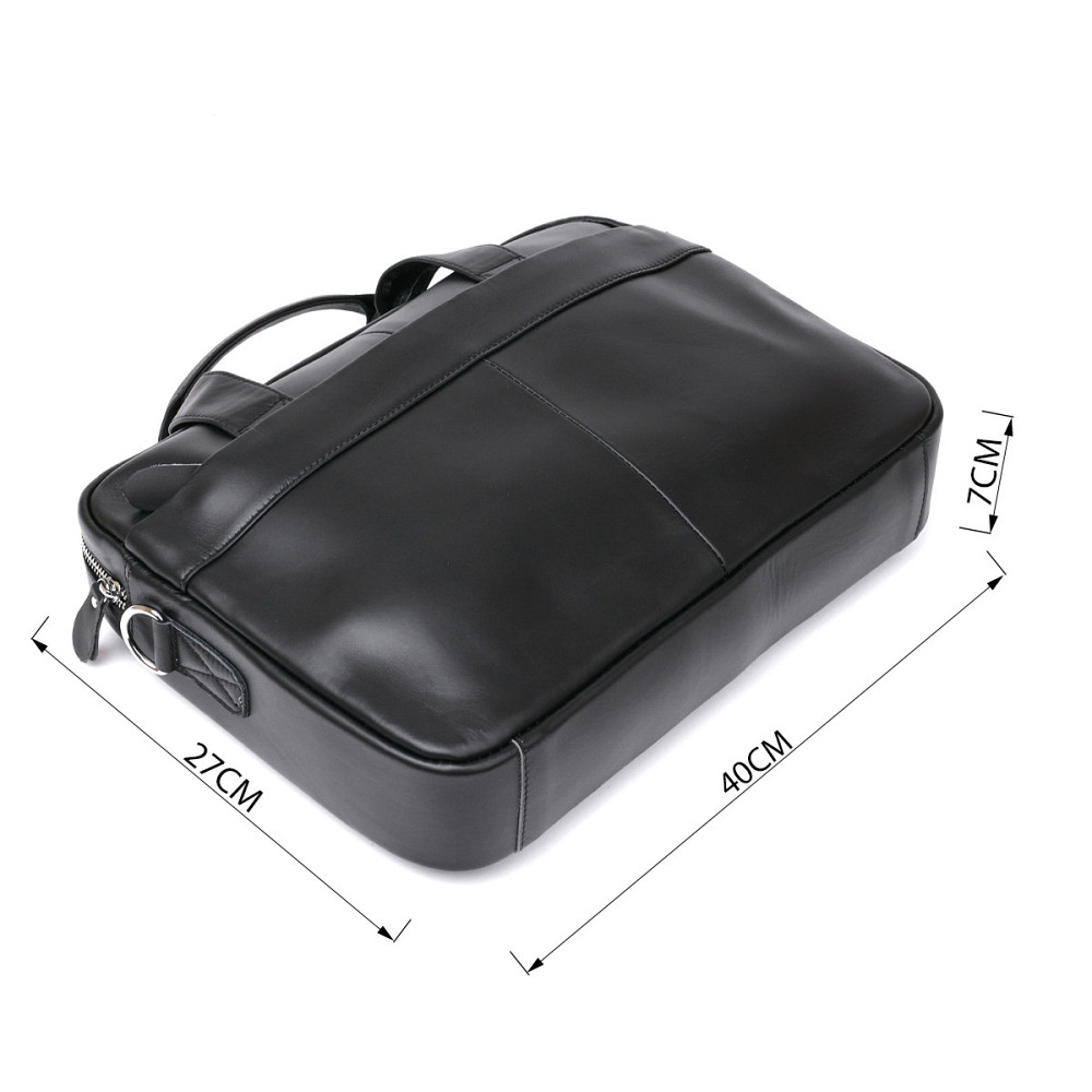 Деловая кожаная сумка для ноутбука Черный (Vintage) Киев - изображение 7